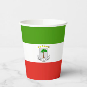 Equatorial Guinea Flag Paper Cups
