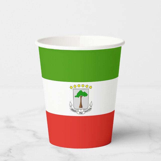 Equatorial Guinea Flag Paper Cups (Left)
