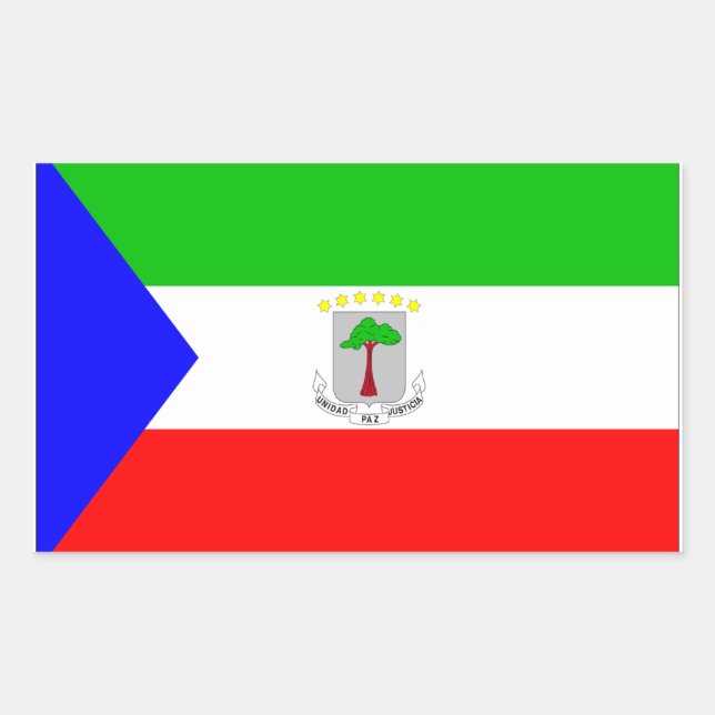 Equatorial Guinea Flag Rectangular Sticker (Front)