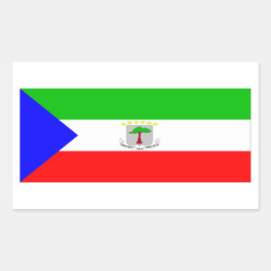 Equatorial Guinea Flag Rectangular Sticker