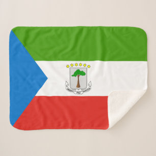 Equatorial Guinea Flag Sherpa Blanket
