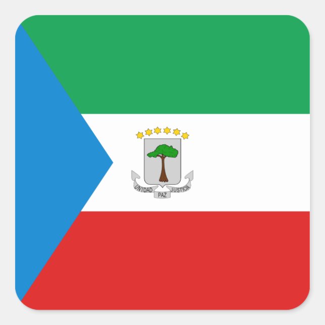 Equatorial Guinea Flag Sticker (Front)