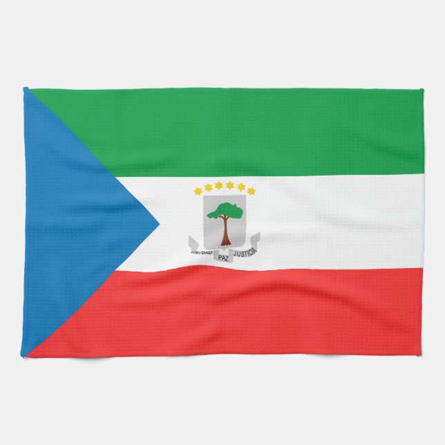 Equatorial Guinea flag Tea Towel (Horizontal)