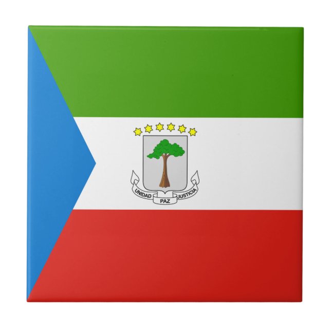 Equatorial Guinea Flag Tile (Front)