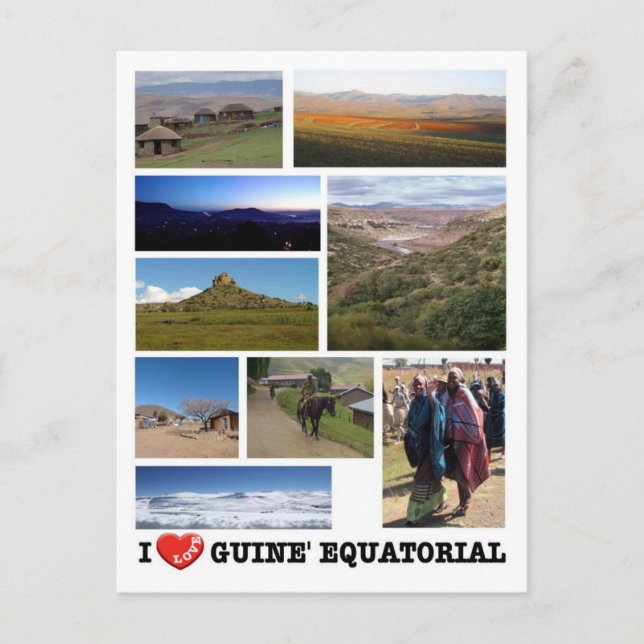 Equatorial Guinea - I Love - Postcard (Front)