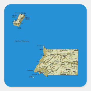 Equatorial Guinea Map Sticker
