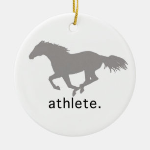 Equestrian Athlete Ceramic Tree Decoration