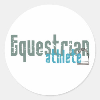 Equestrian Athlete Classic Round Sticker