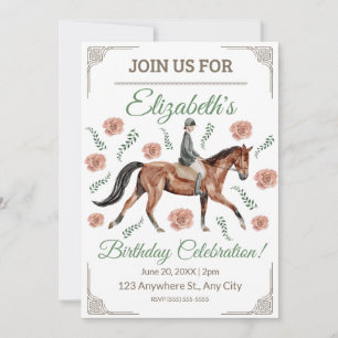 Equestrian Birthday Invitation