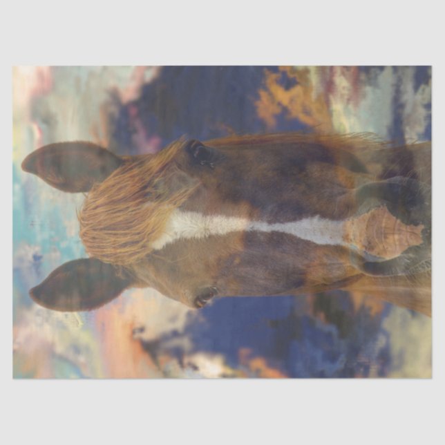 Equestrian Breeze Decoupage Tissue Paper (Front)