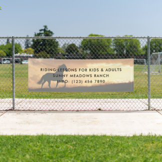 Equestrian Business Horse Riding Lesson Instructor Banner