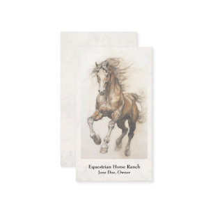Equestrian Center Riding Stables Business Card