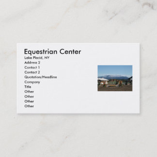 Equestrian Centre, Lake Placid, NY, A... Business Card