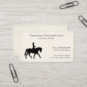Equestrian Centre Riding Stables Business Card
