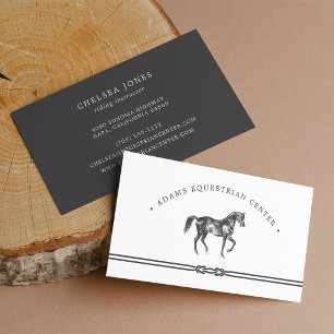 Equestrian Centre Stables Riding Instructor Business Card