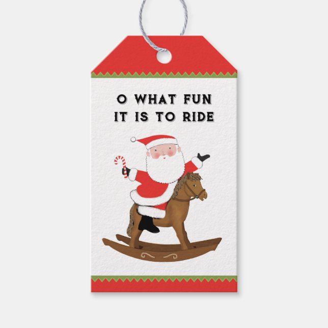 Equestrian Christmas Gift Tags (Front)