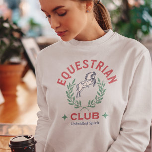 Equestrian Club Retro Vintage Aesthetic Horse Sweatshirt