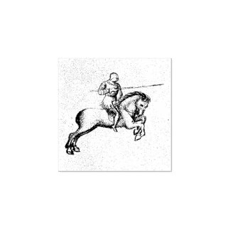 Equestrian Combat (Mediaeval Manuscript 1.4) Rubber Stamp