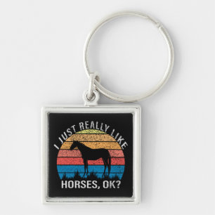 Equestrian Cowgirl Horseback Riding Western Horse Key Ring