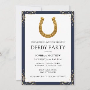 Equestrian Derby Party Modern Race Horse Invite