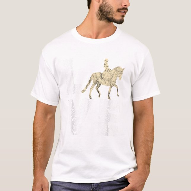 Equestrian Dressage Horse Riding Lover Prance Ride T-Shirt (Front)