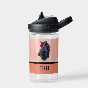 Equestrian Enthusiast Colourful Graffiti Art Horse Water Bottle