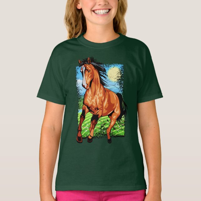 Equestrian - Farm Stallion Horse - Horse riding T-Shirt (Front)