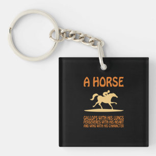 Equestrian Gift A Horse Gallops Key Ring