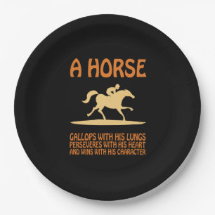 Equestrian Gift A Horse Gallops Paper Plate