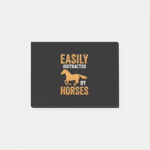 Equestrian Gift Easily Distracted By Equestrian Post-it Notes
