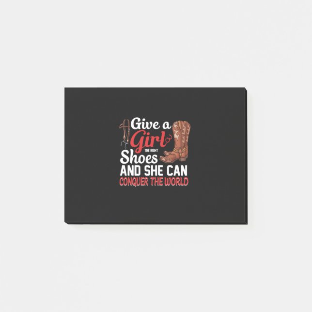Equestrian Gift | Give A Girl Shoes Post-it Notes (Front)