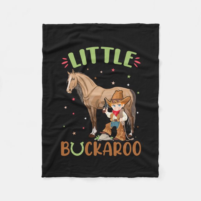 Equestrian Gift | Little Buckaroo Fleece Blanket (Front)