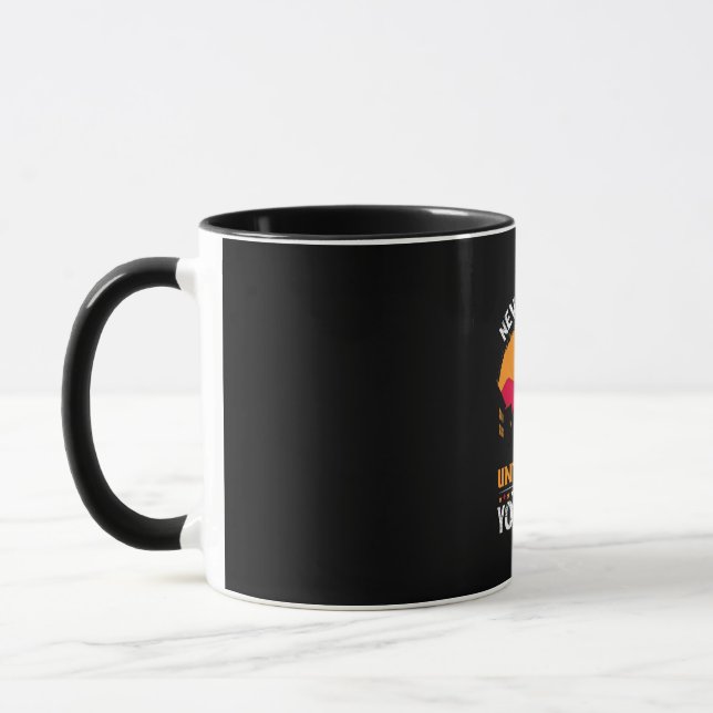 Equestrian Gift | Never Give Up Until Reach Mug (Left)