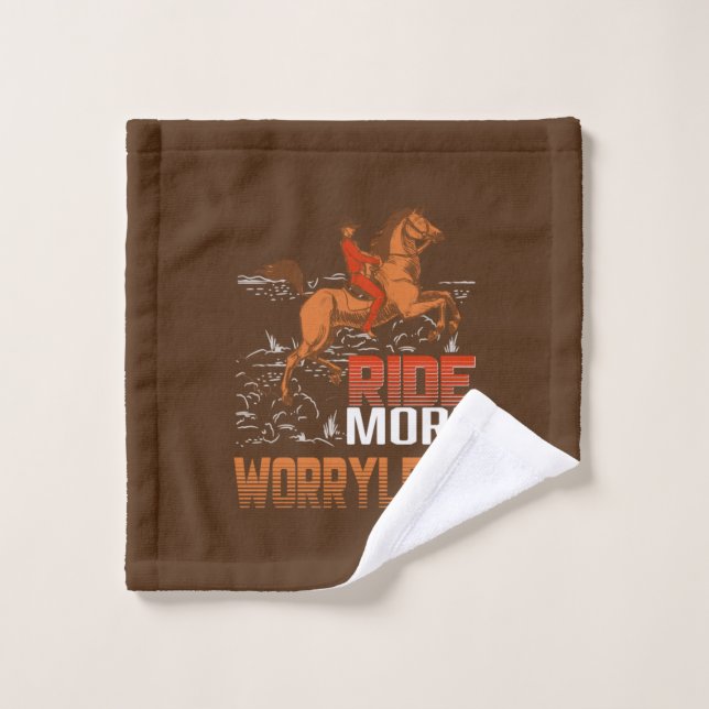 Equestrian Gift | Ride More Worryless Wash Cloth (Wash Cloth)