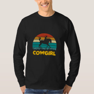 Equestrian Gift Vintage Cowgirl T-Shirt