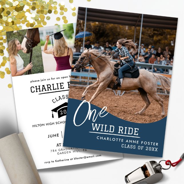 Equestrian Graduation Announcement Invitation (Creator Uploaded)