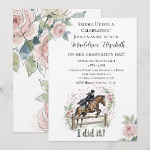 Equestrian Graduation Invitation