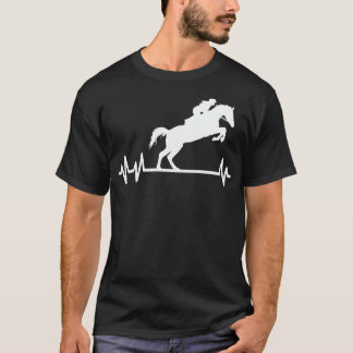 Equestrian Heartbeat Horses Pulse Rider T-Shirt