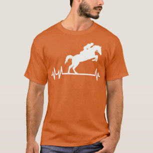 Equestrian Heartbeat Horses Pulse Rider  T-Shirt