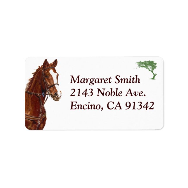 Equestrian Horse Address Label (Front)