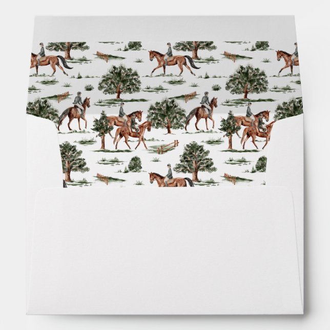 Equestrian Horse Envelope (Back (Bottom))