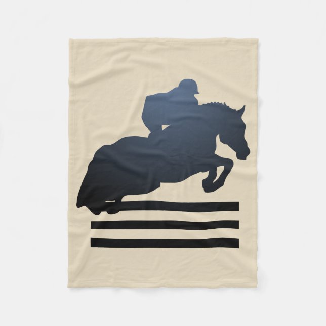 Equestrian Horse Jumping Hunters Jumpers Blanket (Front)