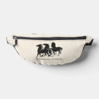 Equestrian Horse Painting Groom Custom Barn Name