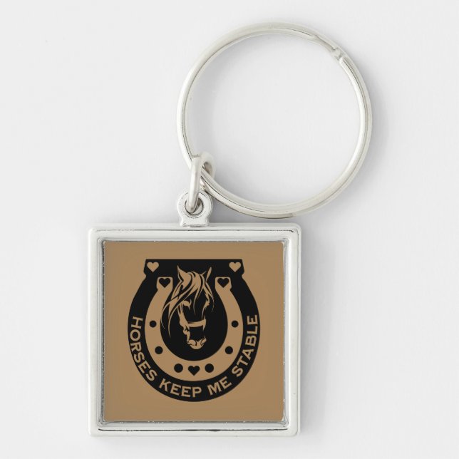 Equestrian Horse Riders Key Ring (Front)