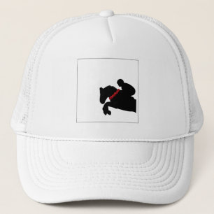 Equestrian Horse Show Rider Jumper Red Roses Trucker Hat