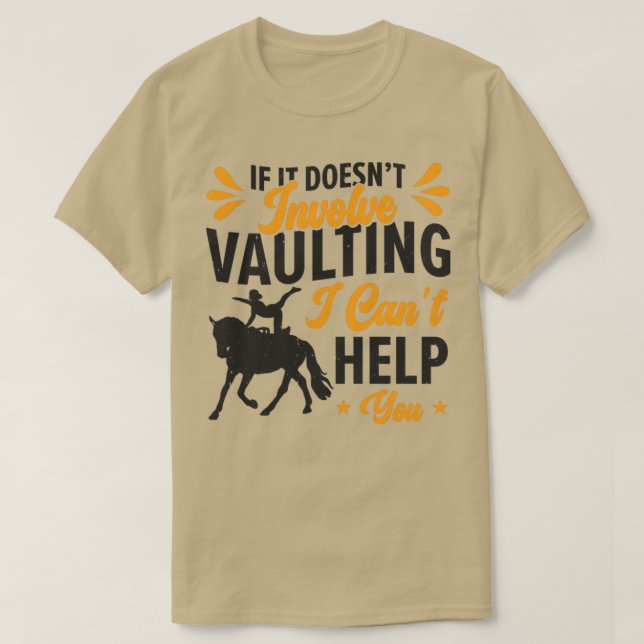 Equestrian Horse Vaulting Horseback Riding Acrobat T-Shirt (Design Front)