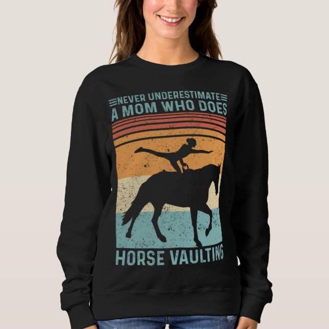 Equestrian Horse Vaulting Retro Sweatshirt (Front)
