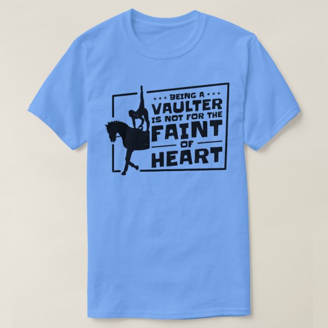 Equestrian Horse Vaulting Vaulter Horseback Riding T-Shirt (Design Front)