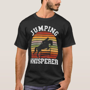 Equestrian Horse Vintage Sunset Show Jumping Whisp T-Shirt