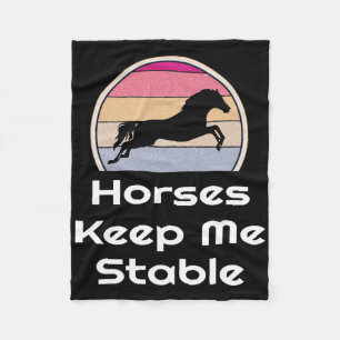 Equestrian Horseback Rider Riding Horses Keep Me S Fleece Blanket